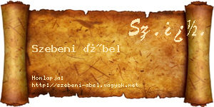 Szebeni Ábel névjegykártya